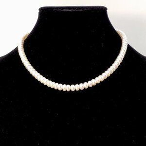 Honora Rondell White Pearl Necklace Sterling Silver Clasp 8mm 18”
